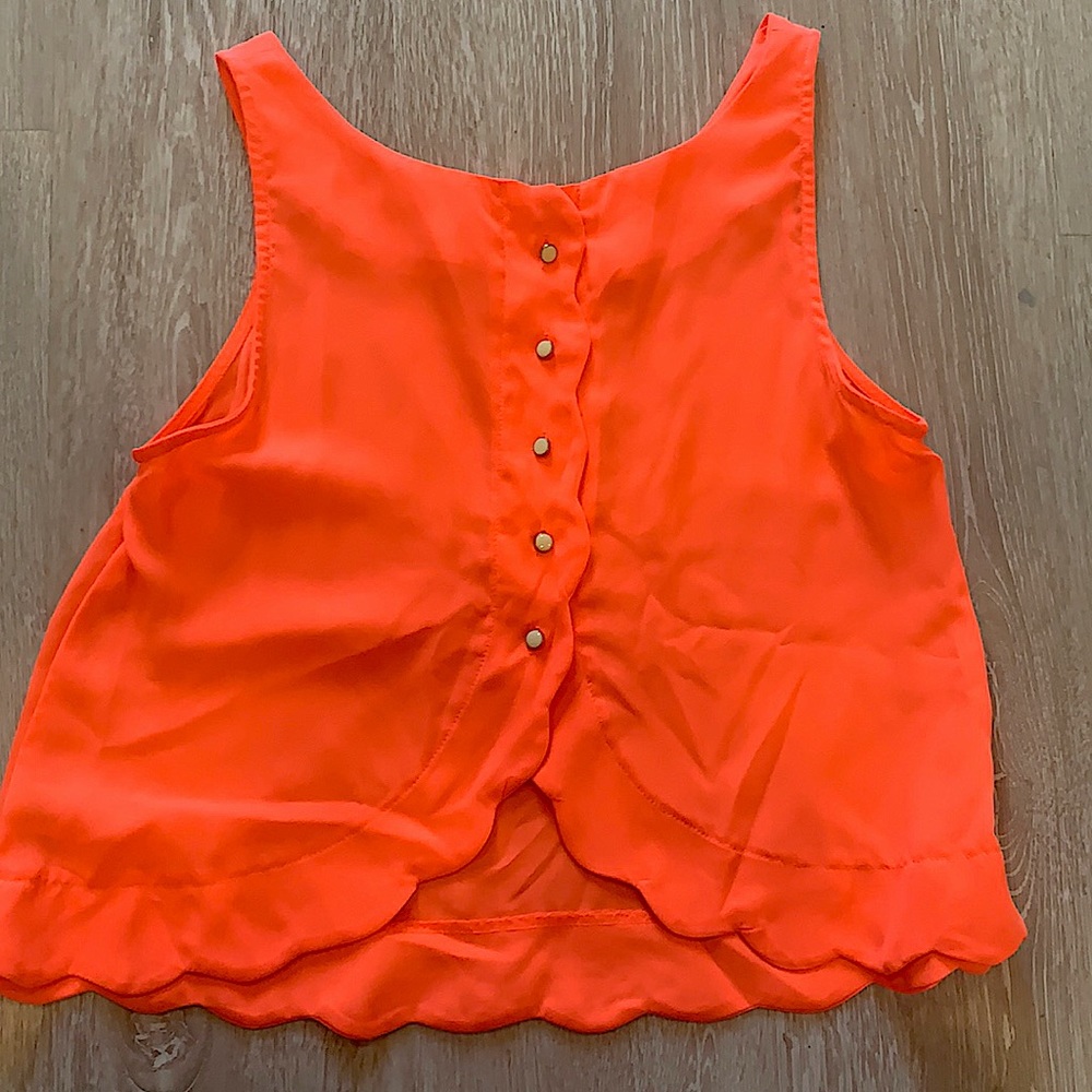 Double zero neon orange size medium tank blouse
